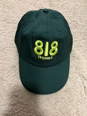 818 Tequila Embroidered Dark Green Baseball Cap